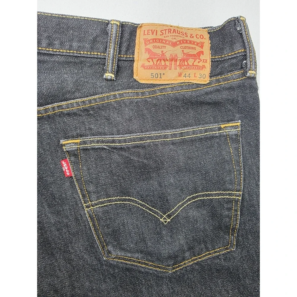 2013 Levi's 501 Jeans Men's 40 x 32 Denim Pockets Black Pants‎ Buttonfly
